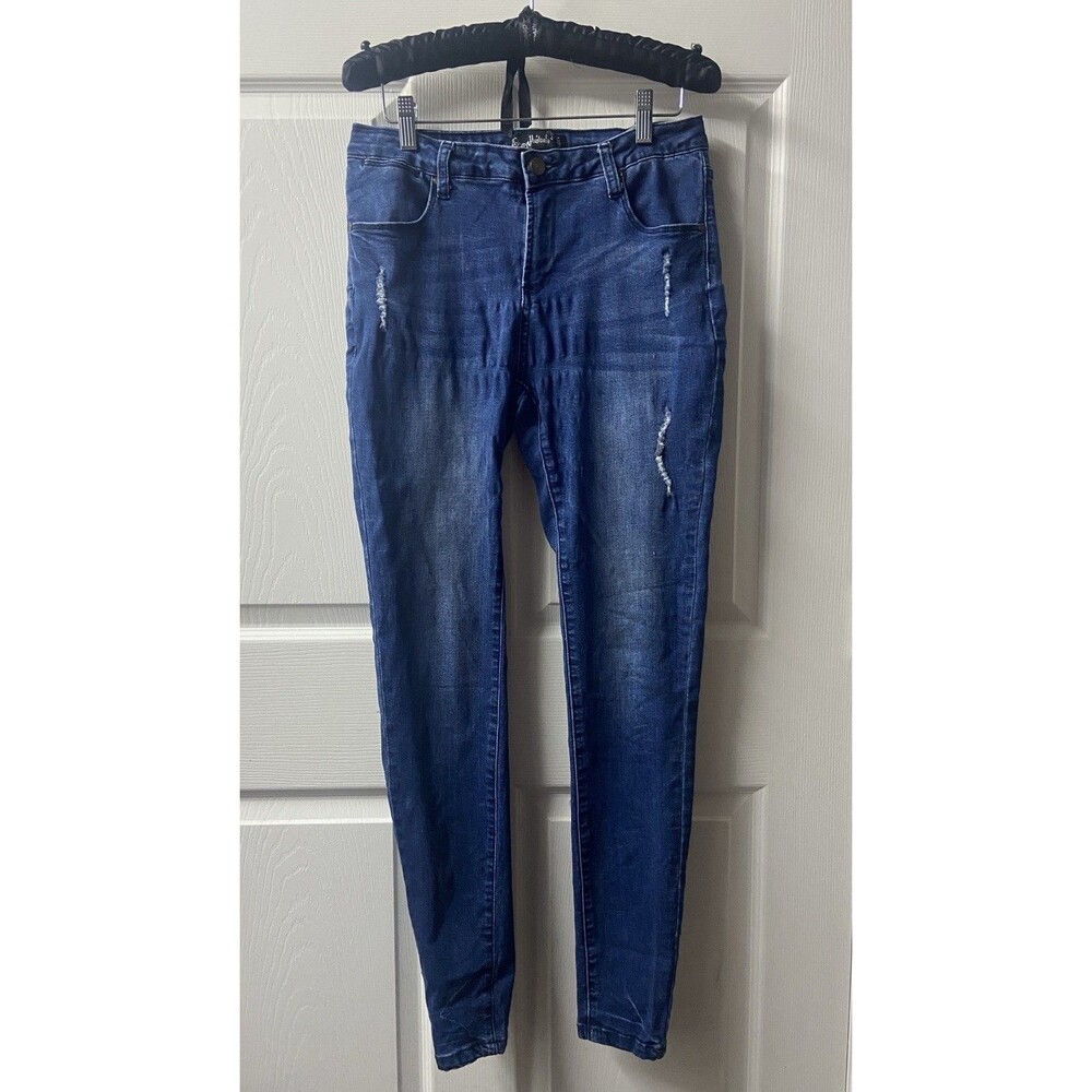Huidodo Jeans Womens Size 8 Skinny Stretch Distressed Stretch Puckering